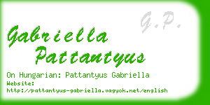 gabriella pattantyus business card